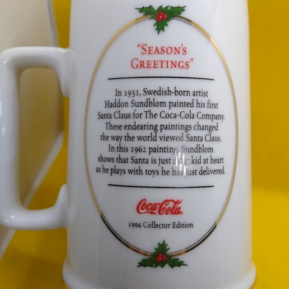1996 Ultimate Source Coca-Cola Coke Mug Santa Heli - Picture 9 of 11